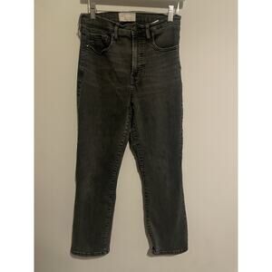 Everlane The Cheeky Jean Faded Black / Gray‎ Straight Leg High Waist